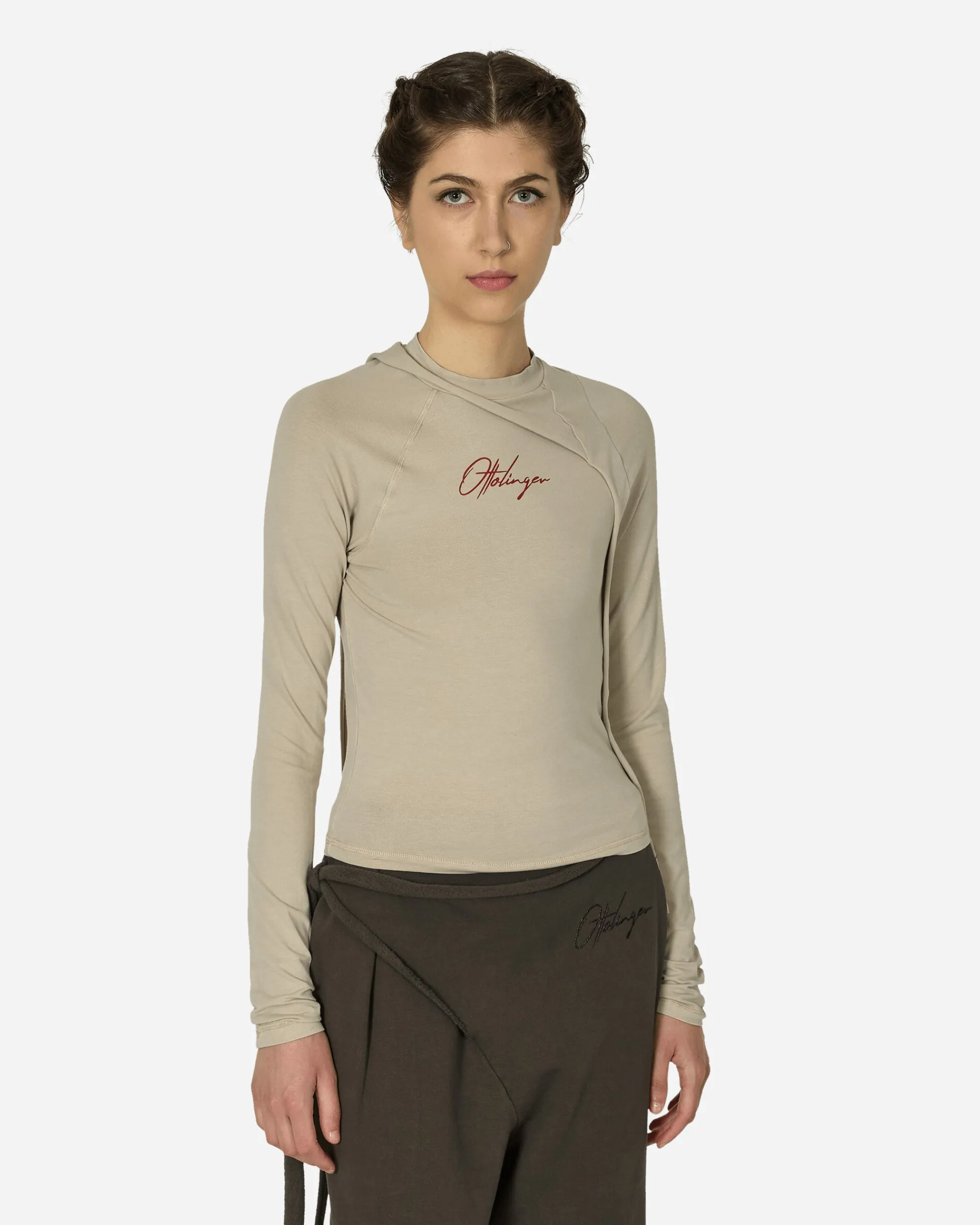 Ottolinger T-Shirts^Deconstructed Fitted Longsleeve Top Sand