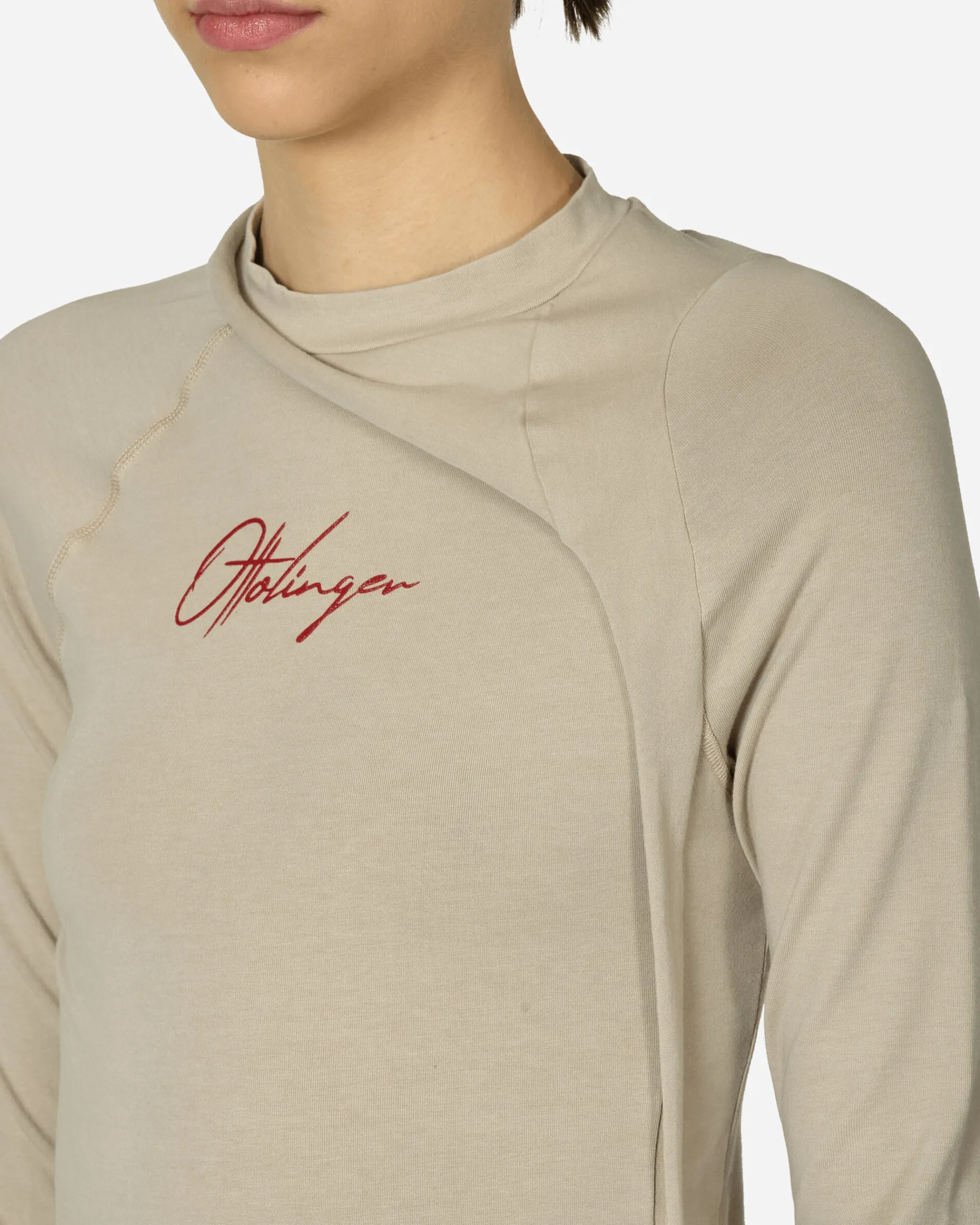 Ottolinger T-Shirts^Deconstructed Fitted Longsleeve Top Sand