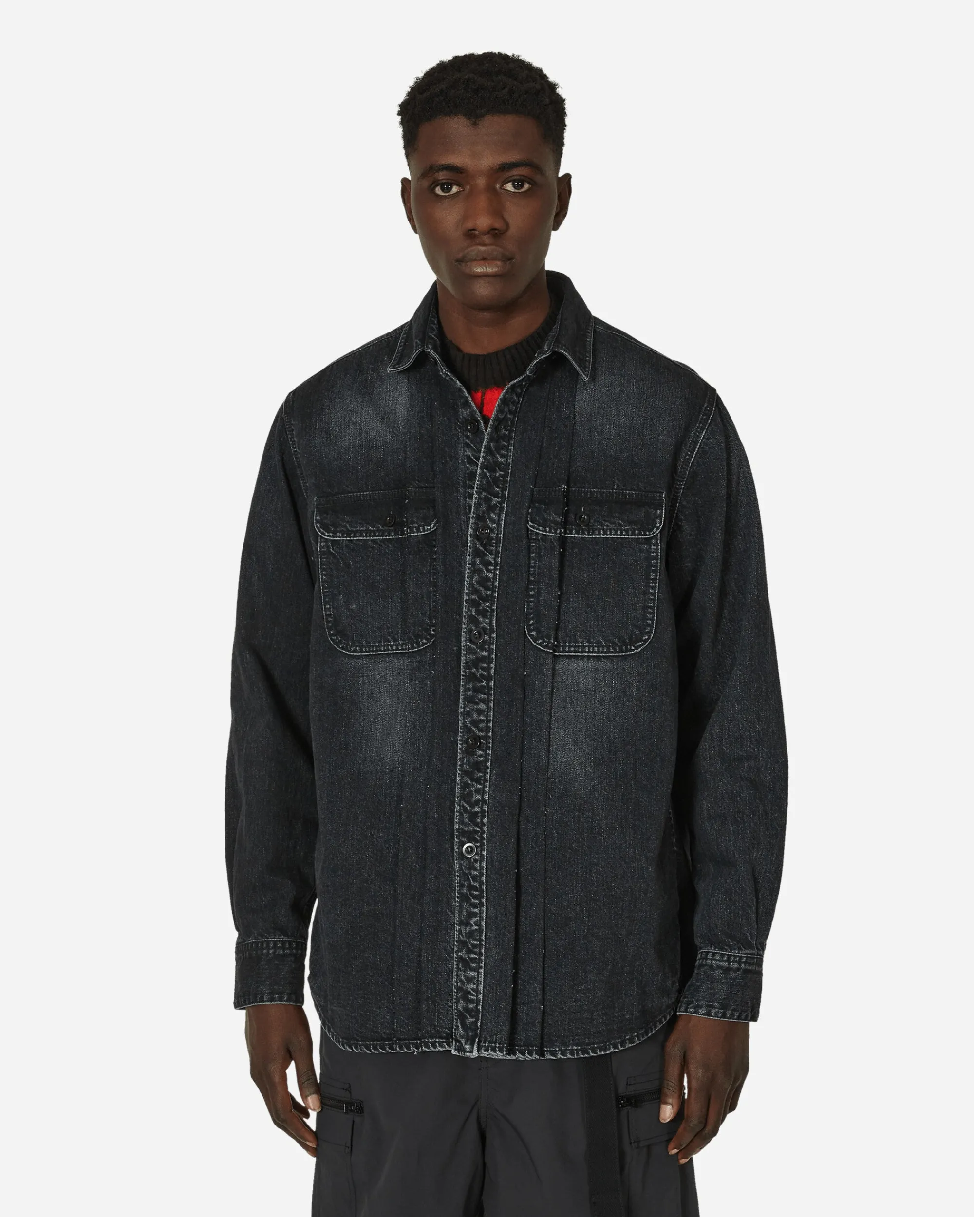 sacai Shirts^Denim Shirt Black