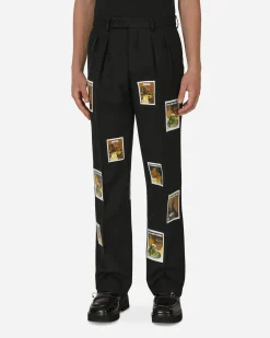 Sky High Farm Pants^Denim Tears Patch Suit Pants Black