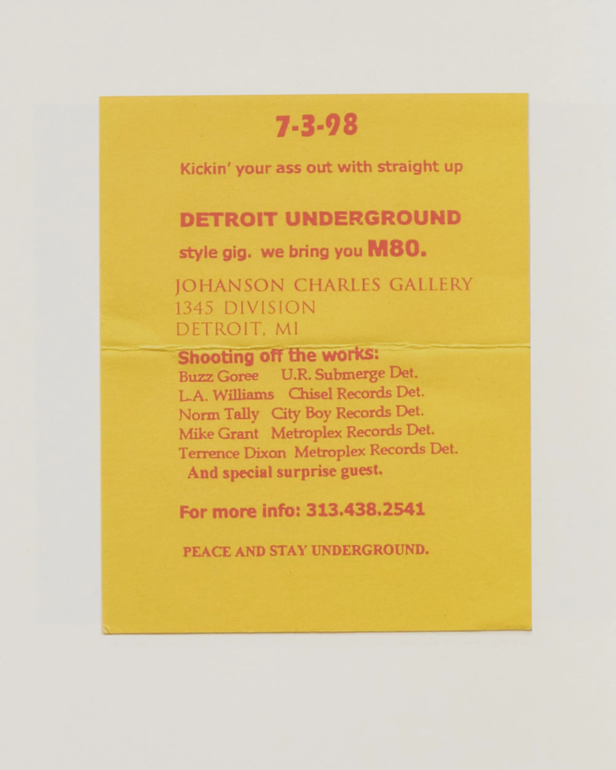 Sprint Magazines Magazines^Detroit Rave Flyers 1991-1994 Zine