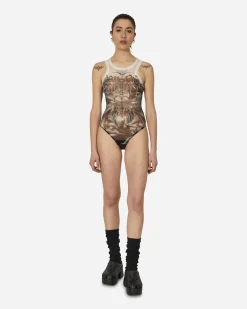 Jean Paul Gaultier Pants^Diablo Swimsuit White / Black