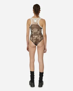 Jean Paul Gaultier Pants^Diablo Swimsuit White / Black