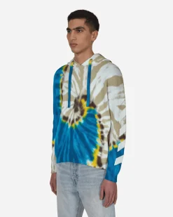 Off-White Sweatshirts^Diag Tie Dye Knit Hoodie Blue