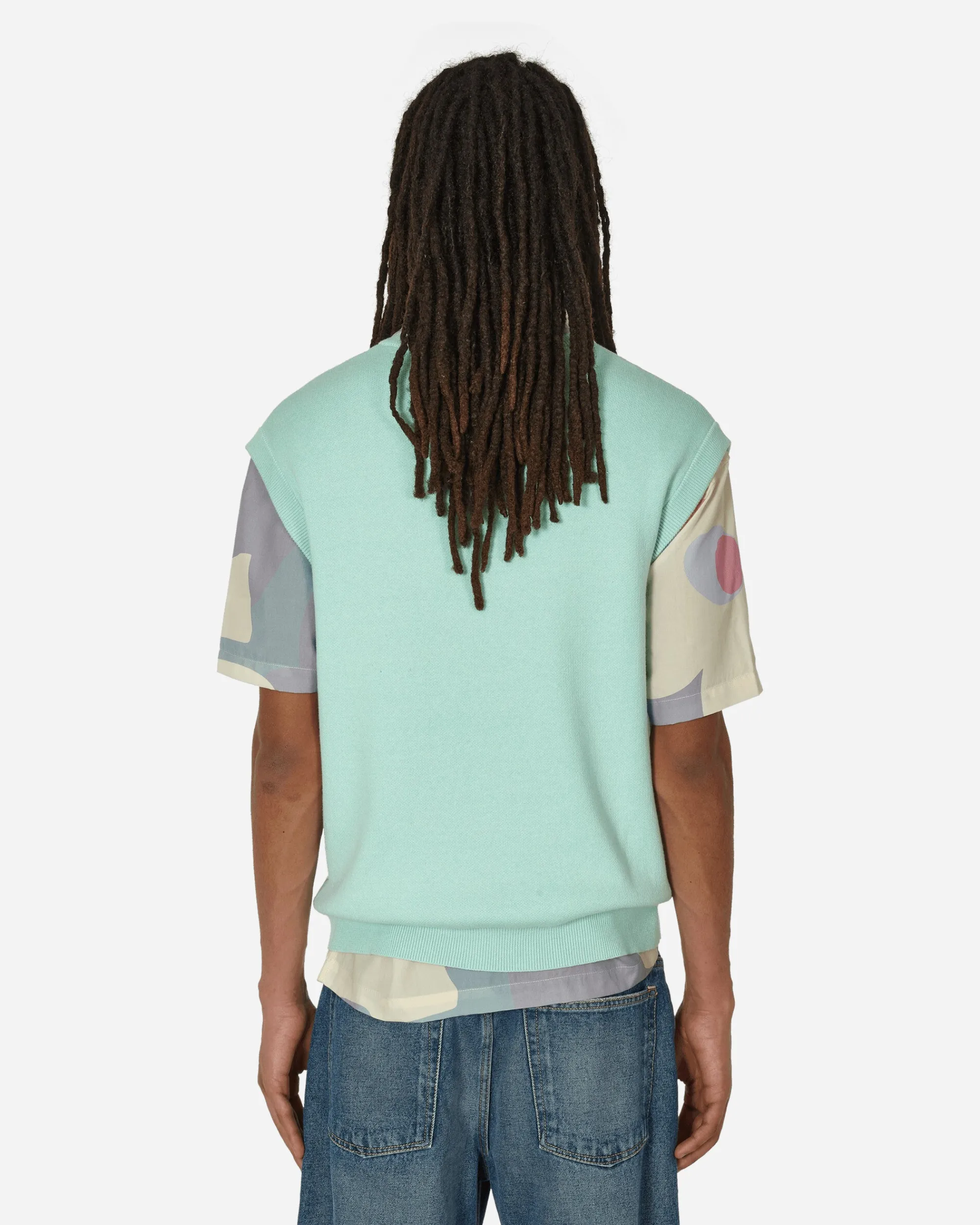 Awake NY Knitwear^Dice Sweater Vest Mint