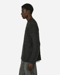 MM6 Maison Margiela Knitwear^Distressed Crewneck Sweater Dark Grey