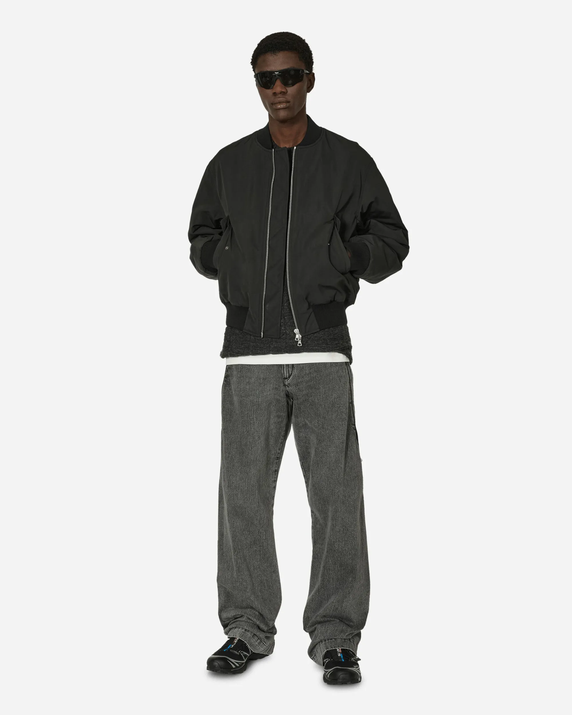 MM6 Maison Margiela Knitwear^Distressed Crewneck Sweater Dark Grey