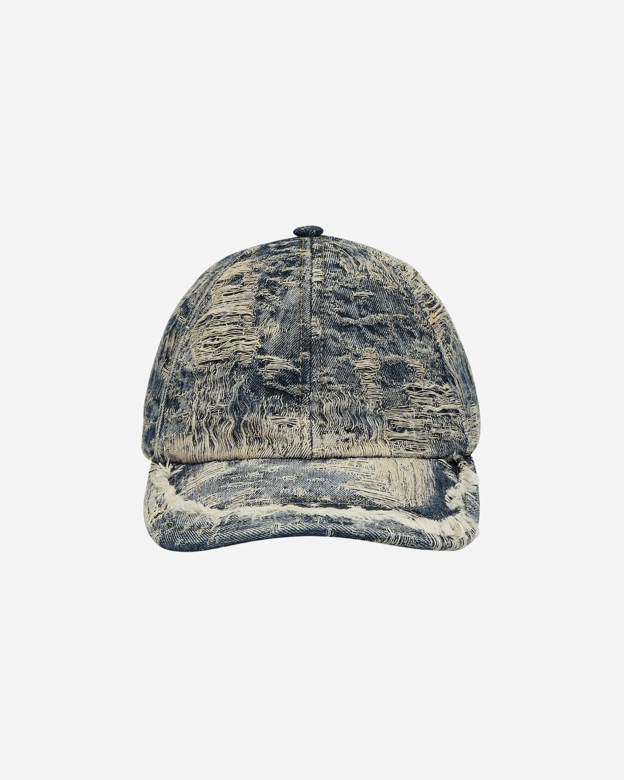 Diesel Hats|Hats^Distressed Denim Baseball Cap Blue