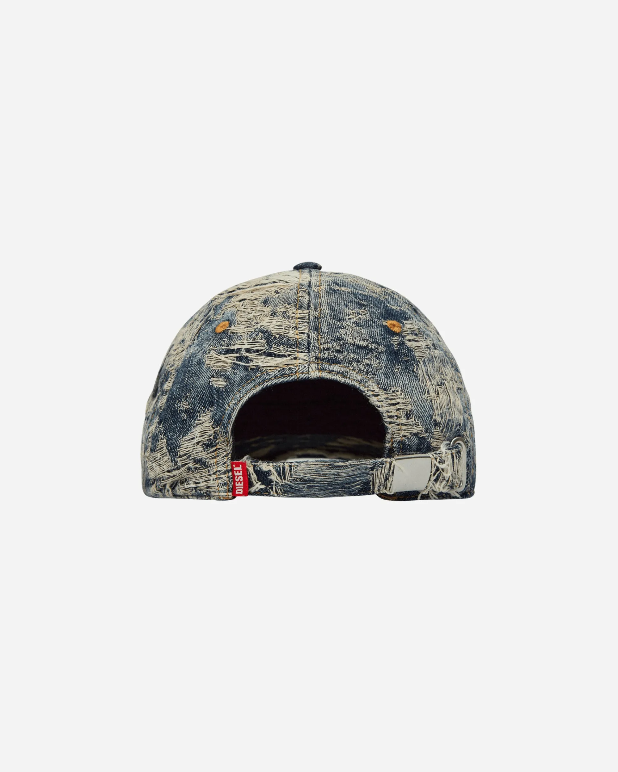 Diesel Hats|Hats^Distressed Denim Baseball Cap Blue