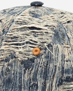 Diesel Hats|Hats^Distressed Denim Baseball Cap Blue