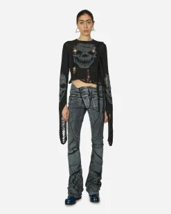 Ottolinger Knitwears^Distressed Knit Longsleeve Sweater Black