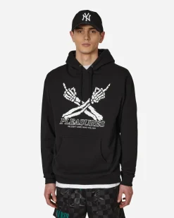 Pleasures Sweatshirts^Don't Care Hooded Sweatshirt Black