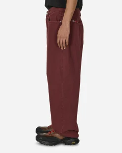 Stüssy Pants^Double Big Ol' Washed Canvas Jeans Wine