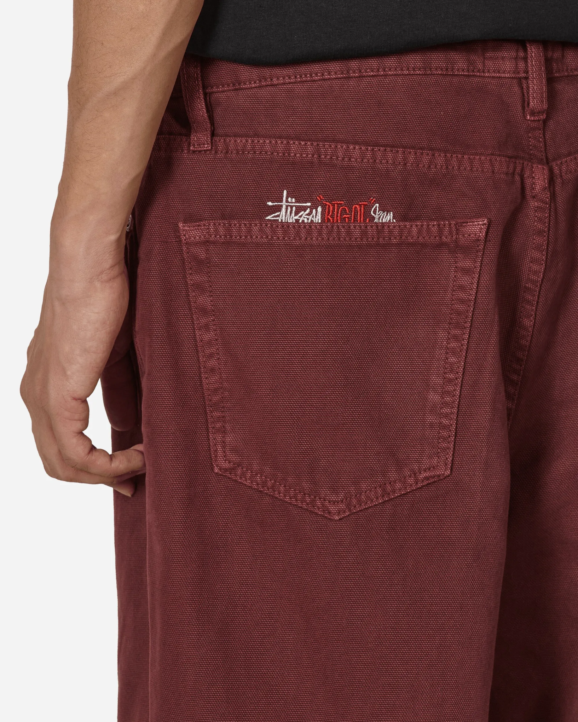 Stüssy Pants^Double Big Ol' Washed Canvas Jeans Wine