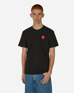 Comme Des Garçons Play T-Shirts^Double Heart T-Shirt Black