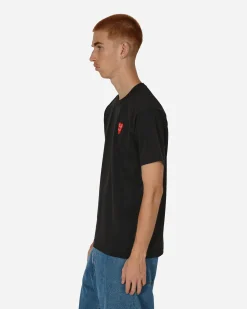 Comme Des Garçons Play T-Shirts^Double Heart T-Shirt Black