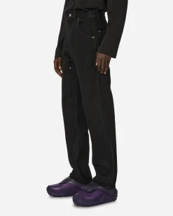 Unaffected Pants^Double Knee Denim Pants Black