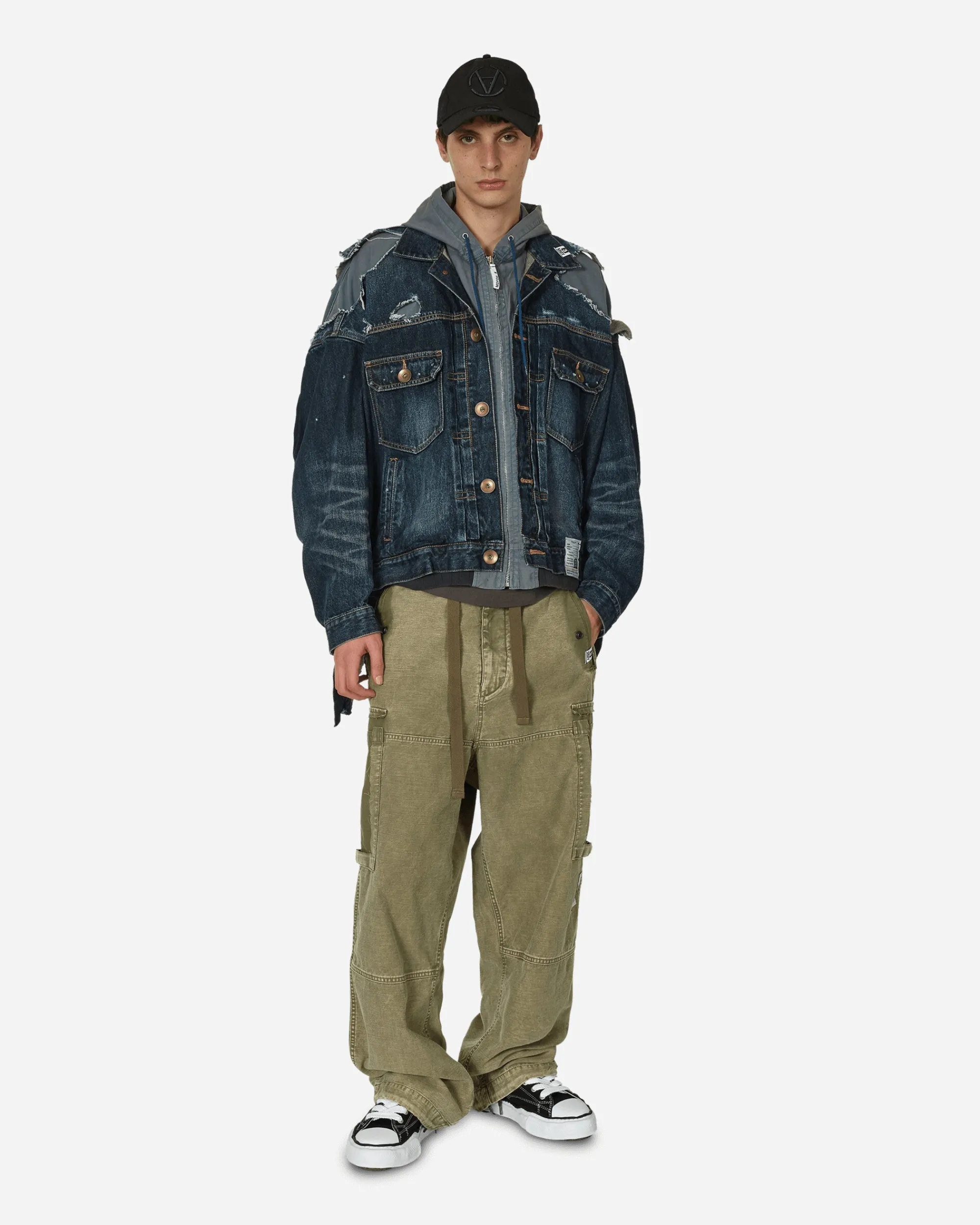 Maison MIHARA YASUHIRO Coats And Jackets^Double Layered Denim Hooded Jacket Indigo