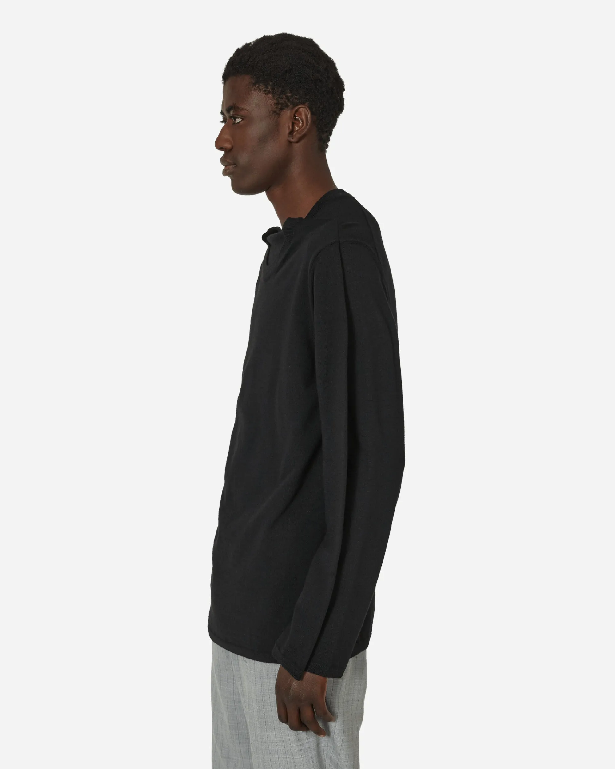 Comme Des Garçons Homme Plus Knitwear^Double Neck Wool Sweater Black