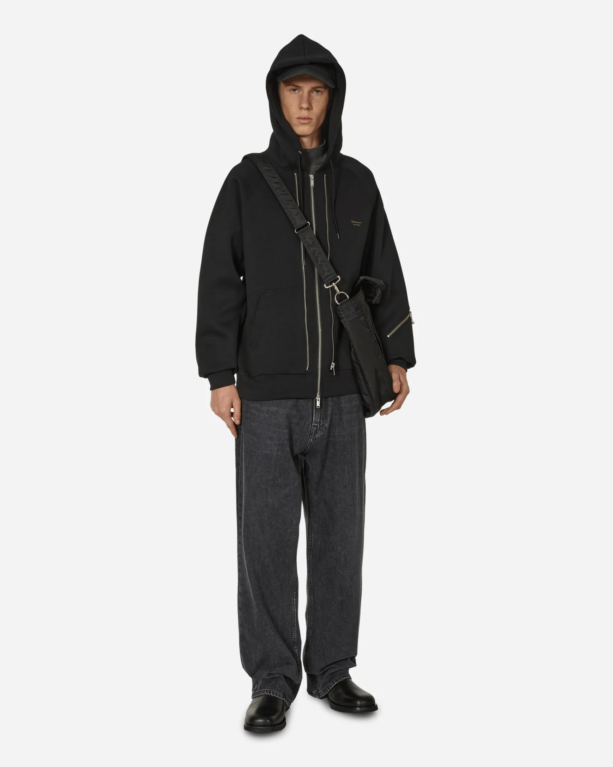 Undercover Sweatshirts^Double Zip Up Hoodie Black
