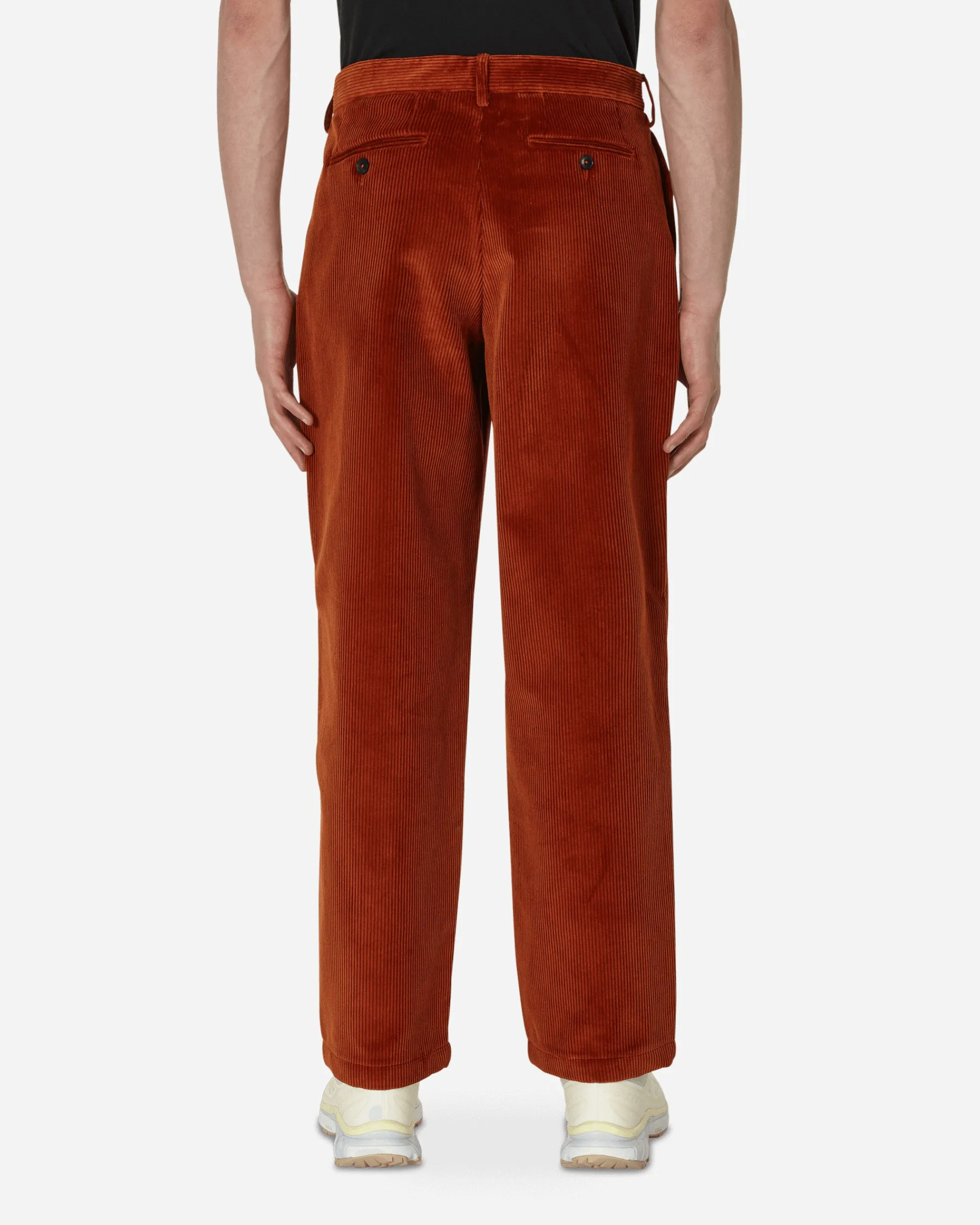 Noah Pants^Double-Pleat Corduroy Pants Brown