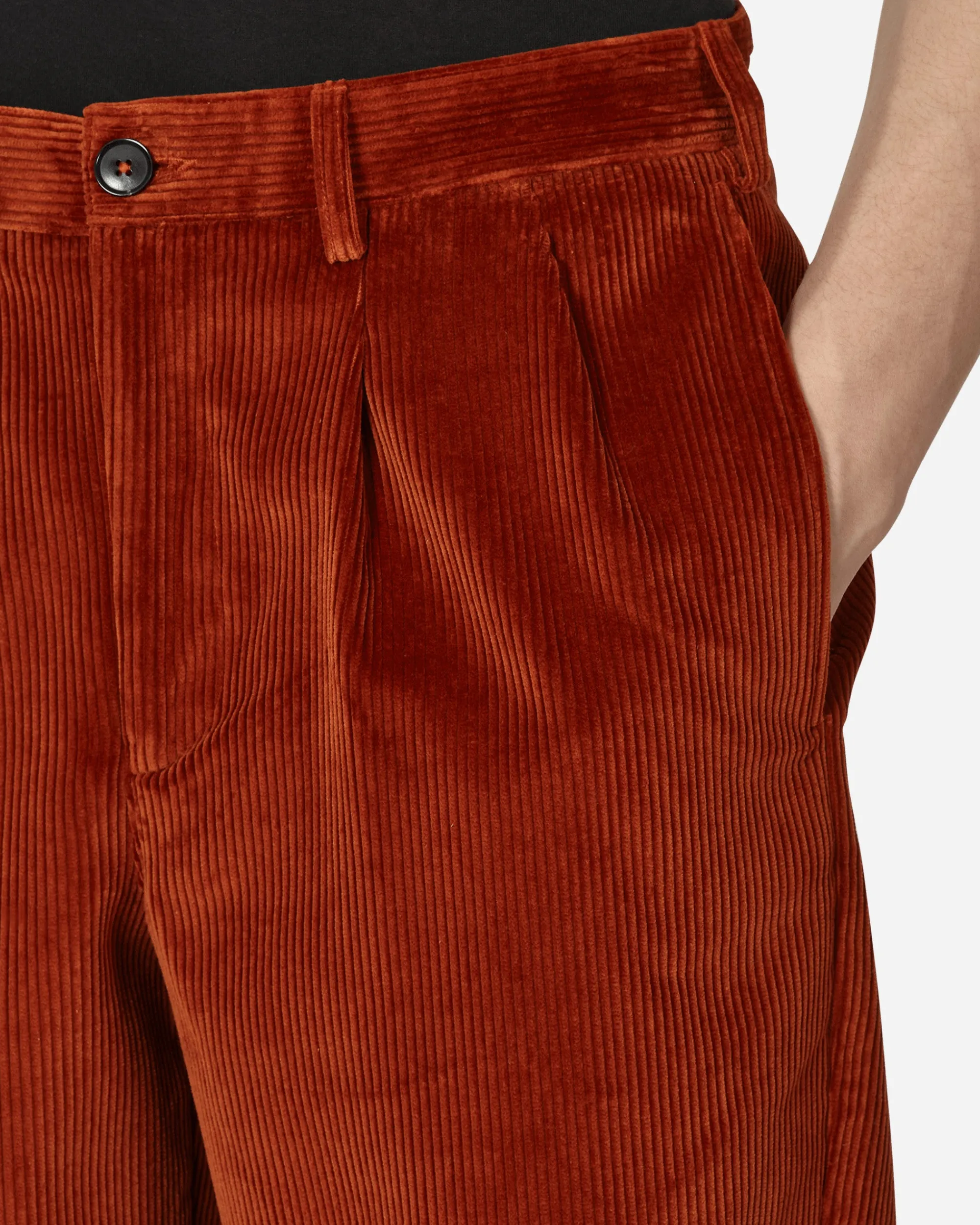 Noah Pants^Double-Pleat Corduroy Pants Brown