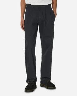 Noah Pants^Double-Pleat Herringbone Pant Navy