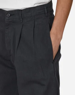 Noah Pants^Double-Pleat Herringbone Pant Navy