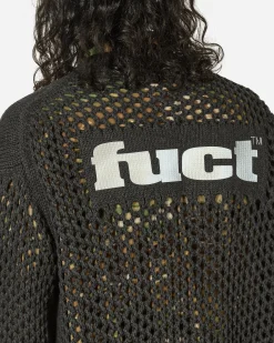 FUCT Knitwear^Drop Stitch Cardigan Dark Grey