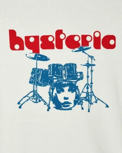 Hysteric Glamour T-Shirts^Drum Kit T-Shirt Dirty White