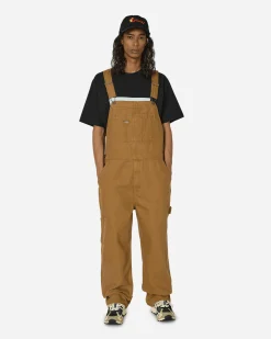 Dickies Pants^Duck Canvas Classic Bib Stone Washed Brown