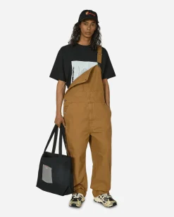 Dickies Pants^Duck Canvas Classic Bib Stone Washed Brown
