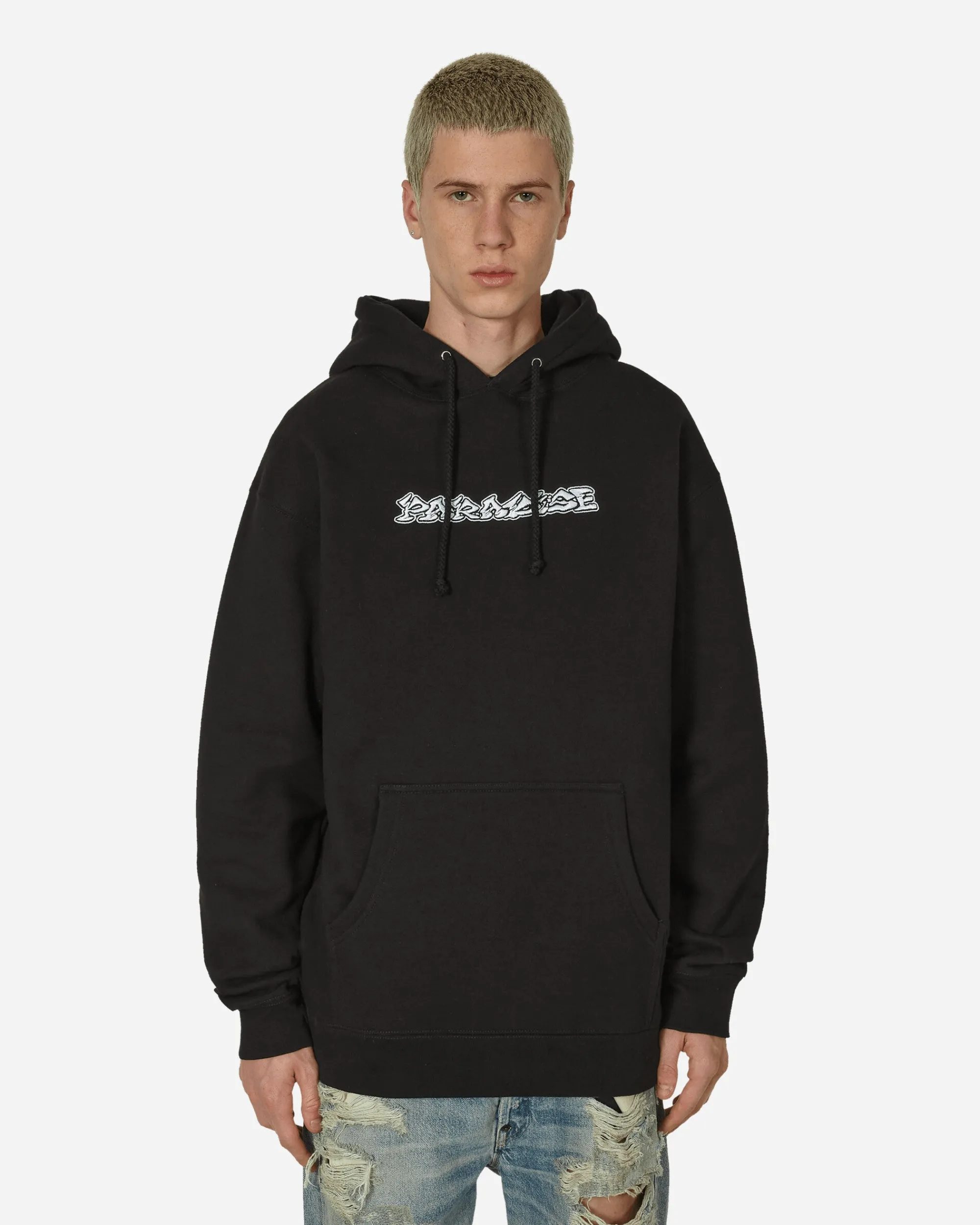 Paradis3 Sweatshirts^Dystopia Embroidered Hoodie Black