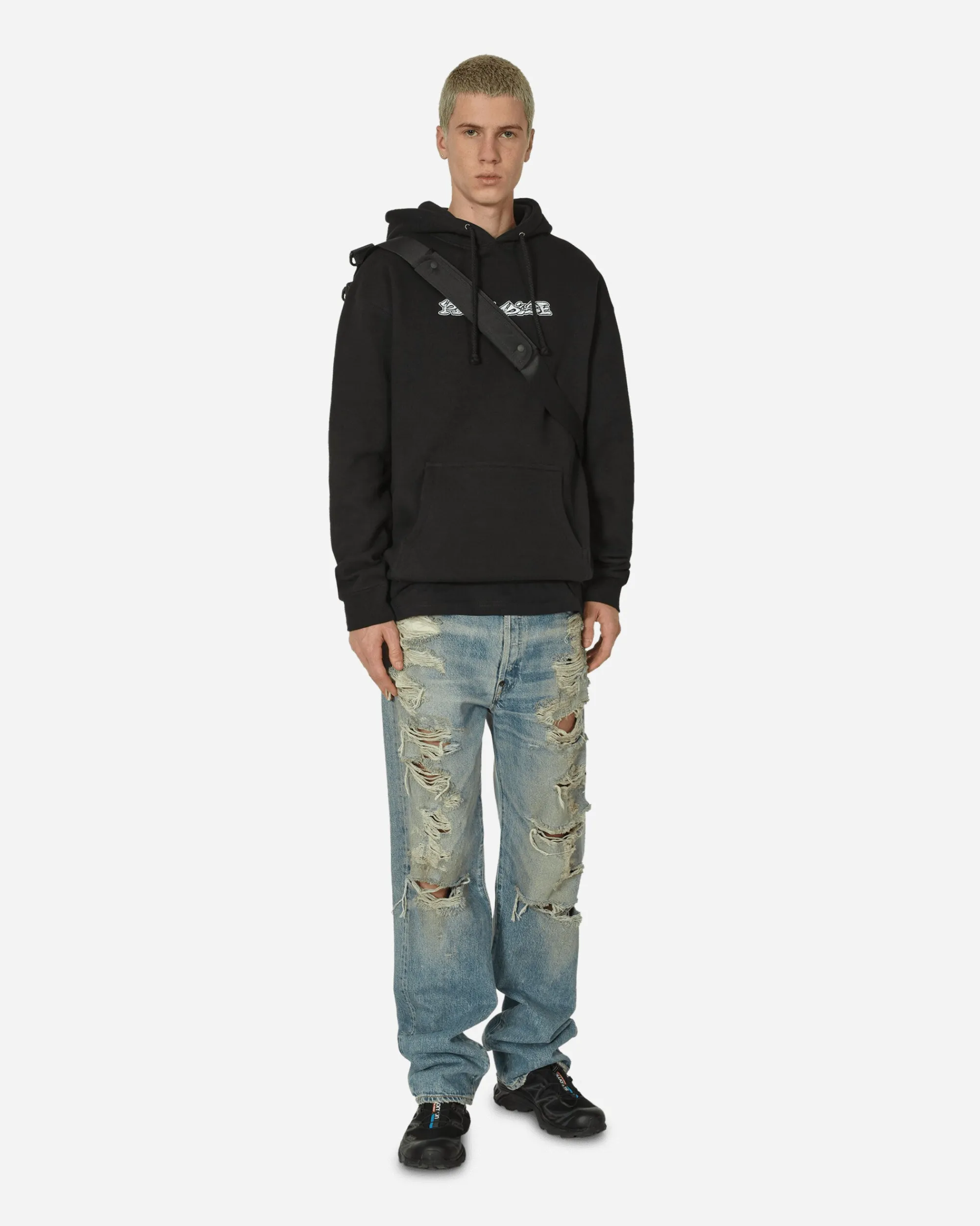 Paradis3 Sweatshirts^Dystopia Embroidered Hoodie Black