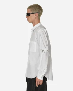 Comme Des Garçons Black Shirts^Elbow Buckle Detail Longsleeve Shirt White