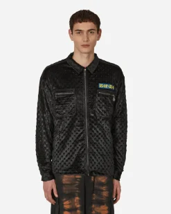 Brain Dead Coats And Jackets^Embossed Fur Full Zip Jacket Black