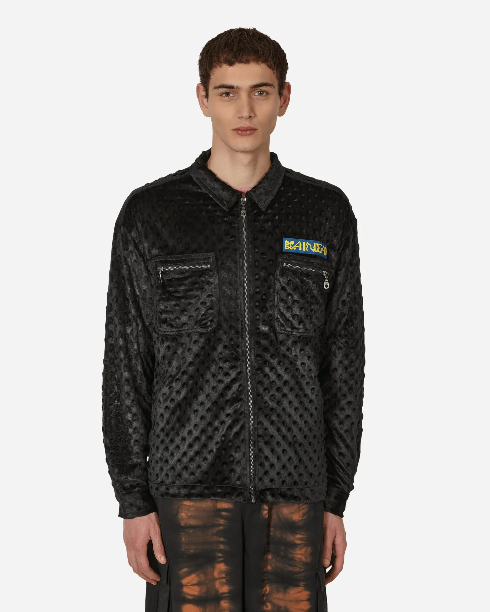 Brain Dead Coats And Jackets^Embossed Fur Full Zip Jacket Black
