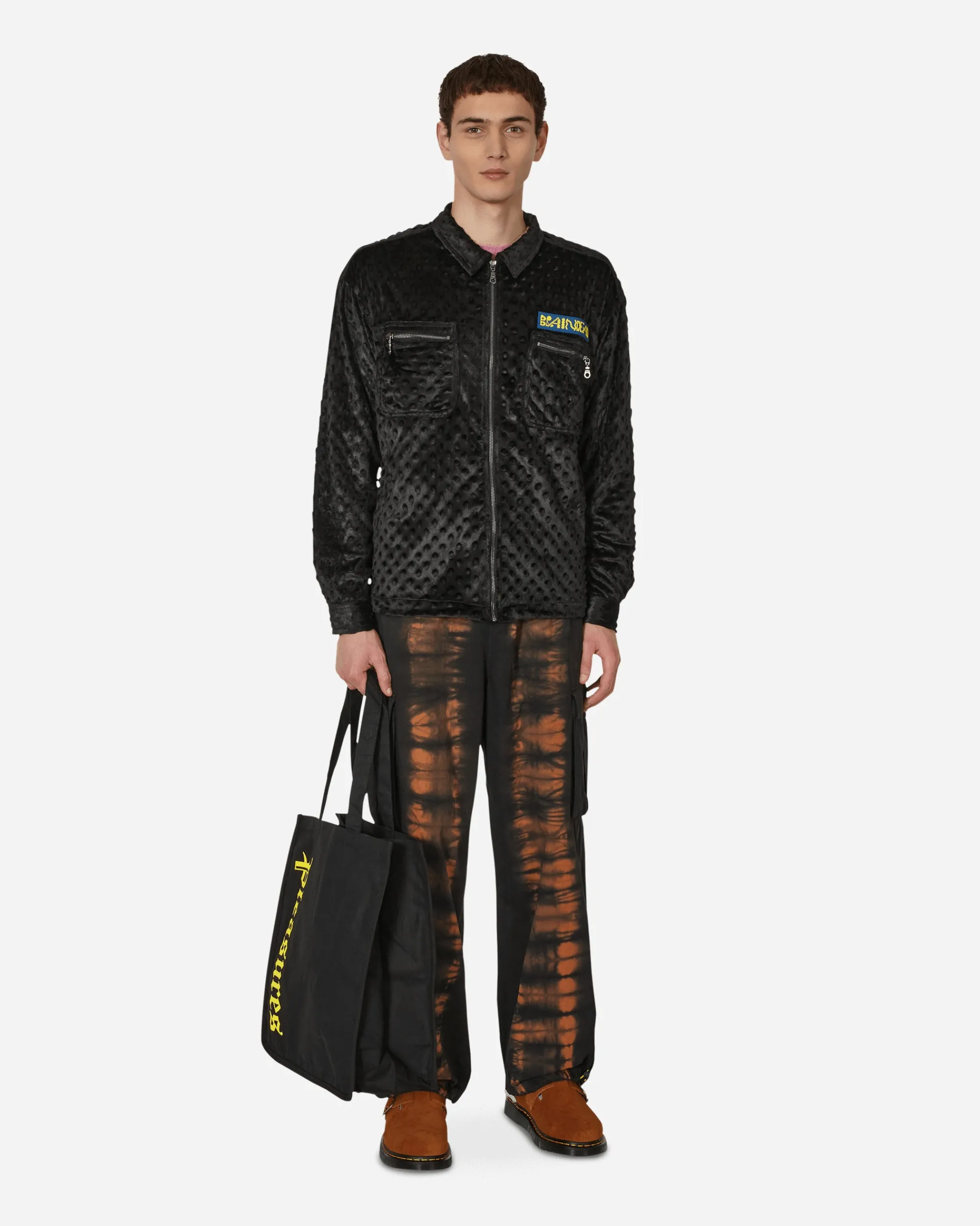 Brain Dead Coats And Jackets^Embossed Fur Full Zip Jacket Black
