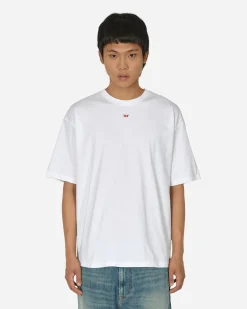 Diesel T-Shirts^Embroidered D Patch T-Shirt White