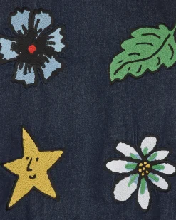 Sky High Farm Coats And Jackets^Embroidered Denim Chore Coat Blue