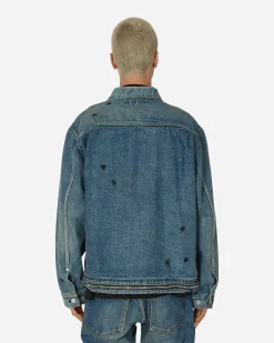 Undercover Coats And Jackets^Embroidered Denim Jacket Light Blue Indigo
