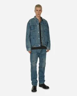 Undercover Coats And Jackets^Embroidered Denim Jacket Light Blue Indigo