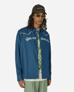 Stockholm (Surfboard) Club Shirts^Embroidered Western Shirt Blue
