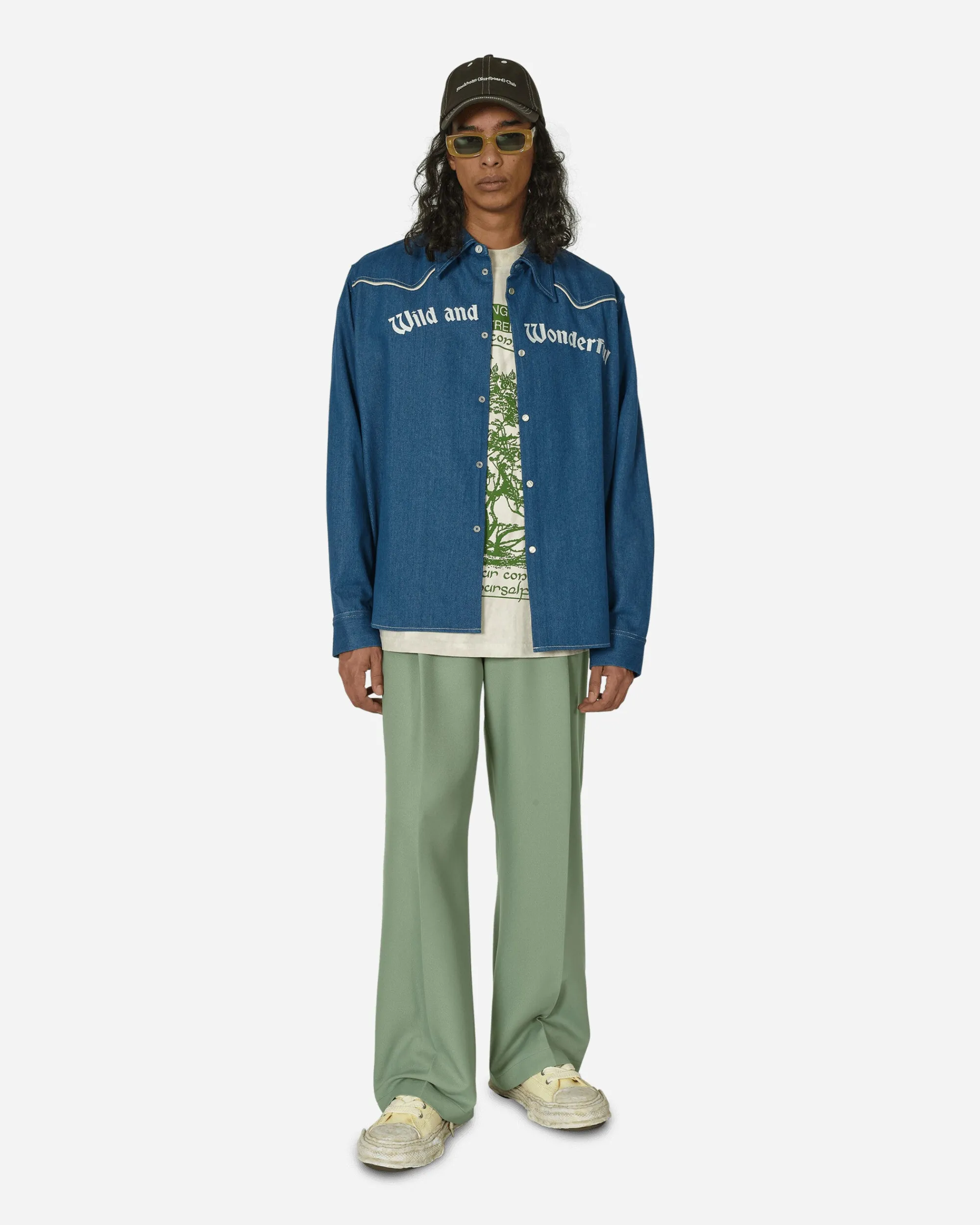 Stockholm (Surfboard) Club Shirts^Embroidered Western Shirt Blue
