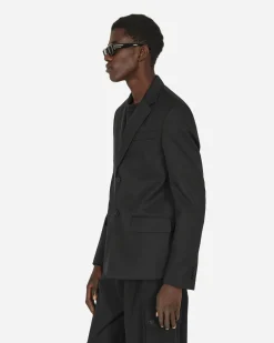 Off-White Coats And Jackets^Embroidered Wool Strap Blazer Black