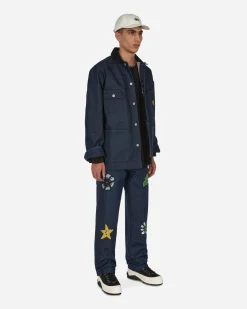 Sky High Farm Pants^Embroidered Workwear Denim Pants Blue