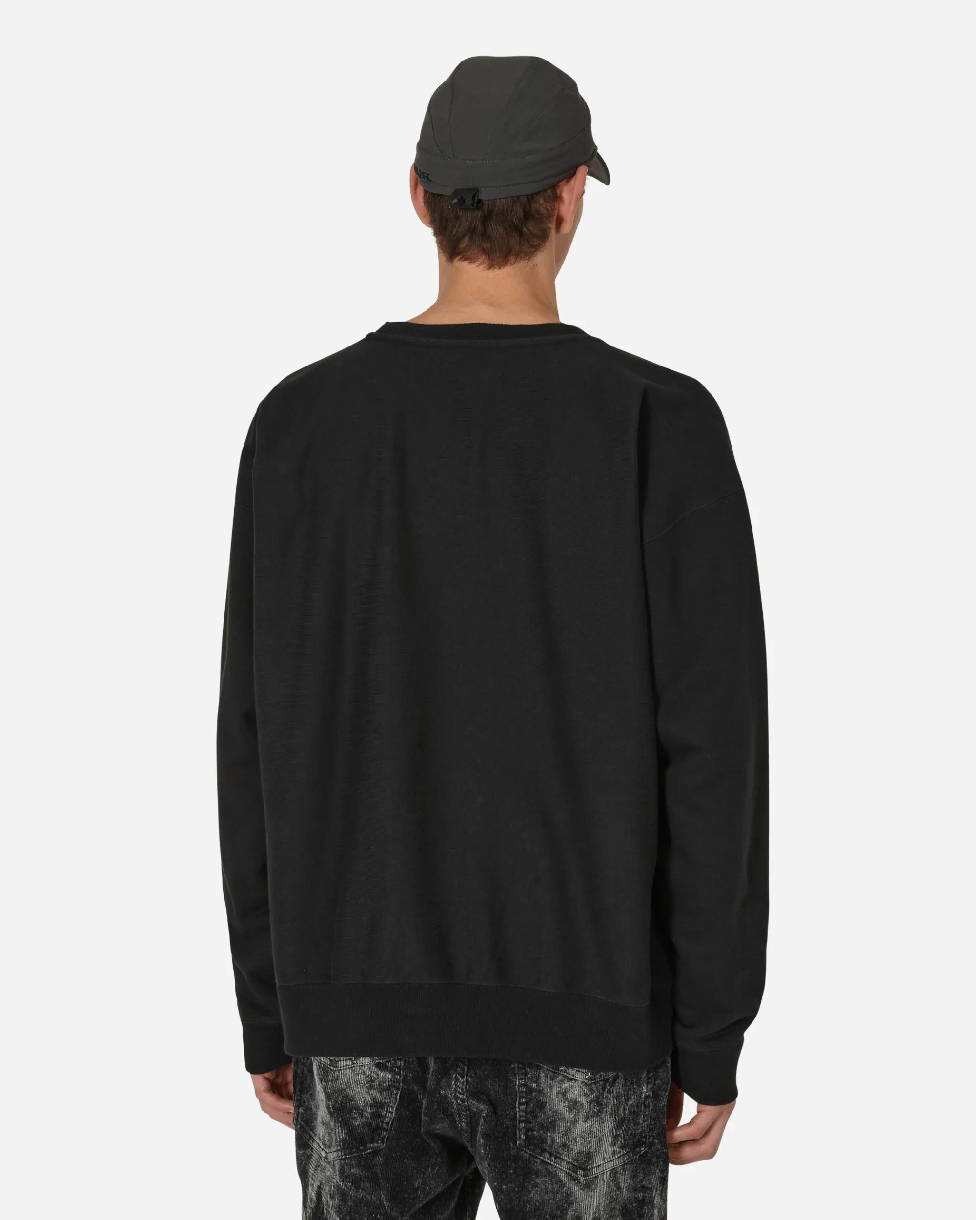 in・stru(men-tal) Sweatshirts^Embroidery Crewneck Sweatshirt Black