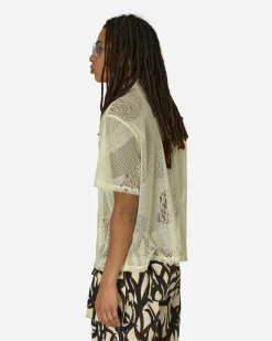 Brain Dead Shirts^Engineered Mesh Button Shirt Natural