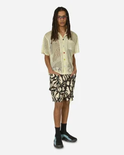 Brain Dead Shirts^Engineered Mesh Button Shirt Natural