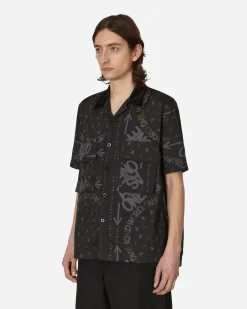 sacai Shirts^Eric Haze Bandana Print Shirt Black